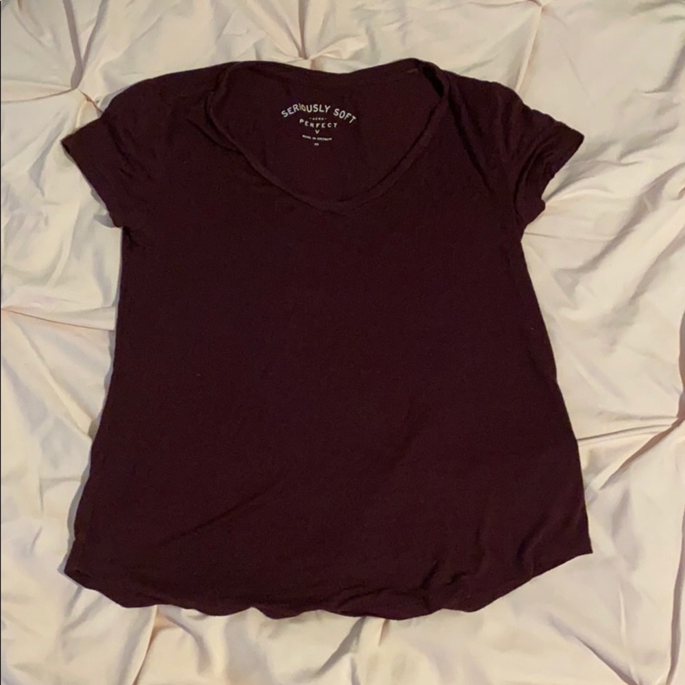 Aeropostale burgundy short sleeve top